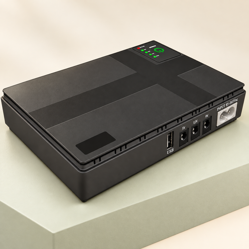 Mini UPS de Obeon, composición de estudio basada en la foto del proveedor